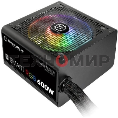 Блок питания Thermaltake Smart RGb (PS-SPR-0600NHSAWE-1), 600Вт, 80 PLUS, 120мм, черный