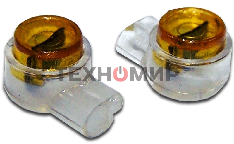 Соединитель проводов 0.4-0.7 мм, изолированный (скотчлок), прямое соединение, гель, 100 шт.