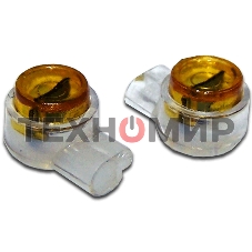 Соединитель проводов 0.4-0.7 мм, изолированный (скотчлок), прямое соединение, гель, 100 шт.