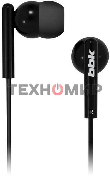 Проводные наушники BBK EP-1003S черный, вкладыши