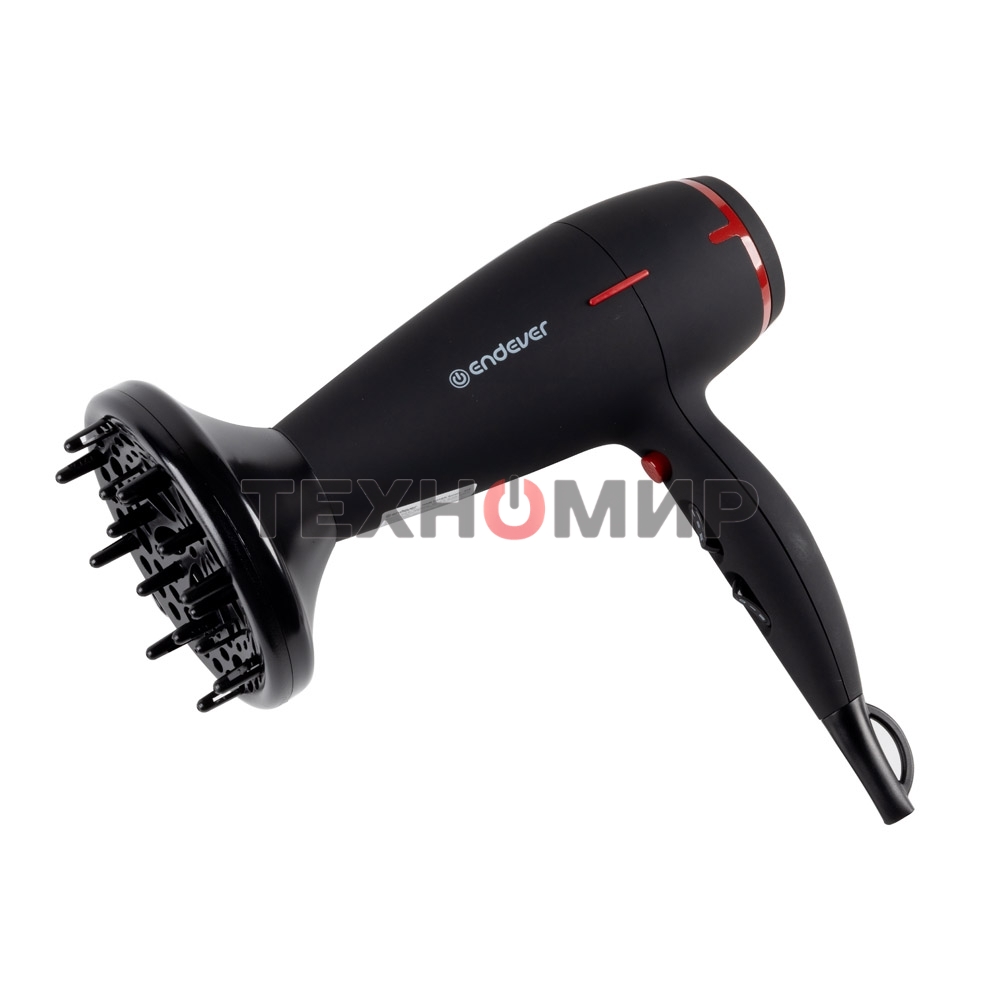 Фен Endever Aurora-472 черный, 2400 Вт,  ионизация