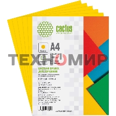 Бумага Cactus CS-CPY-A480500 A4/80г/м2/500л./желтый интенсив