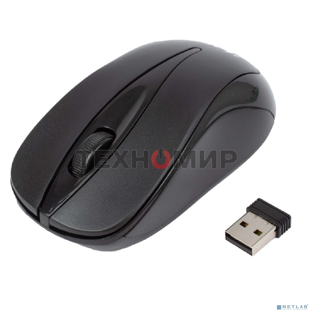 Мышь беспроводная HIPER HOMW-061 черный, 1000 dpi, радиоканал, USB, кнопки - 3