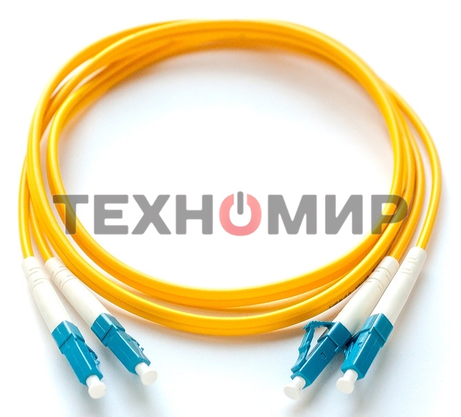 Патч-корд LANMASTER LAN-2LC-2LC/OM4-1.0 2x50/125 OM4 LC дуплекс-LC дуплекс 1м LSZH желтый