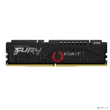 Оперативная память Kingston Fury Beast, DDR5, 16Gb (1x16Gb), 6000MHz, CL36, DIMM, с радиатором, черный
