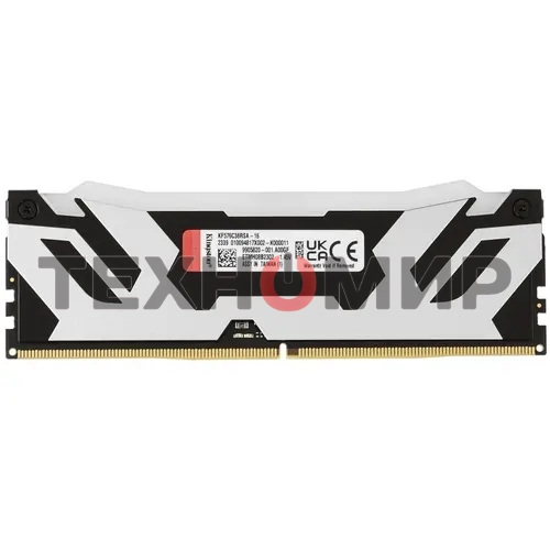 Оперативная память Kingston Fury Renegade, DDR5, 48Gb (1x48Gb), 6000MHz, CL32, DIMM, с радиатором, RGB, cеребристый/черный