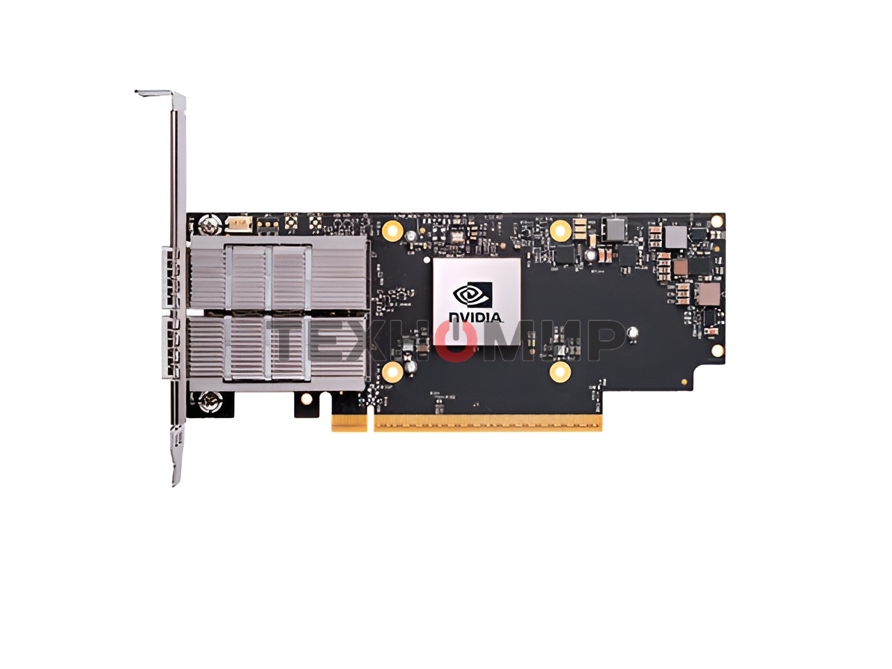 Сетевая карта Infiniband NVIDIA ConnectX-7 HHHL Adapter Card, 200GbE (default mode)/NDR200 IB, Dual-port QSFP112, PCIe 5.0 x16 with x16 PCIe extension option, Crypto D isabled, Secure Boot Enabled, Tall bracket