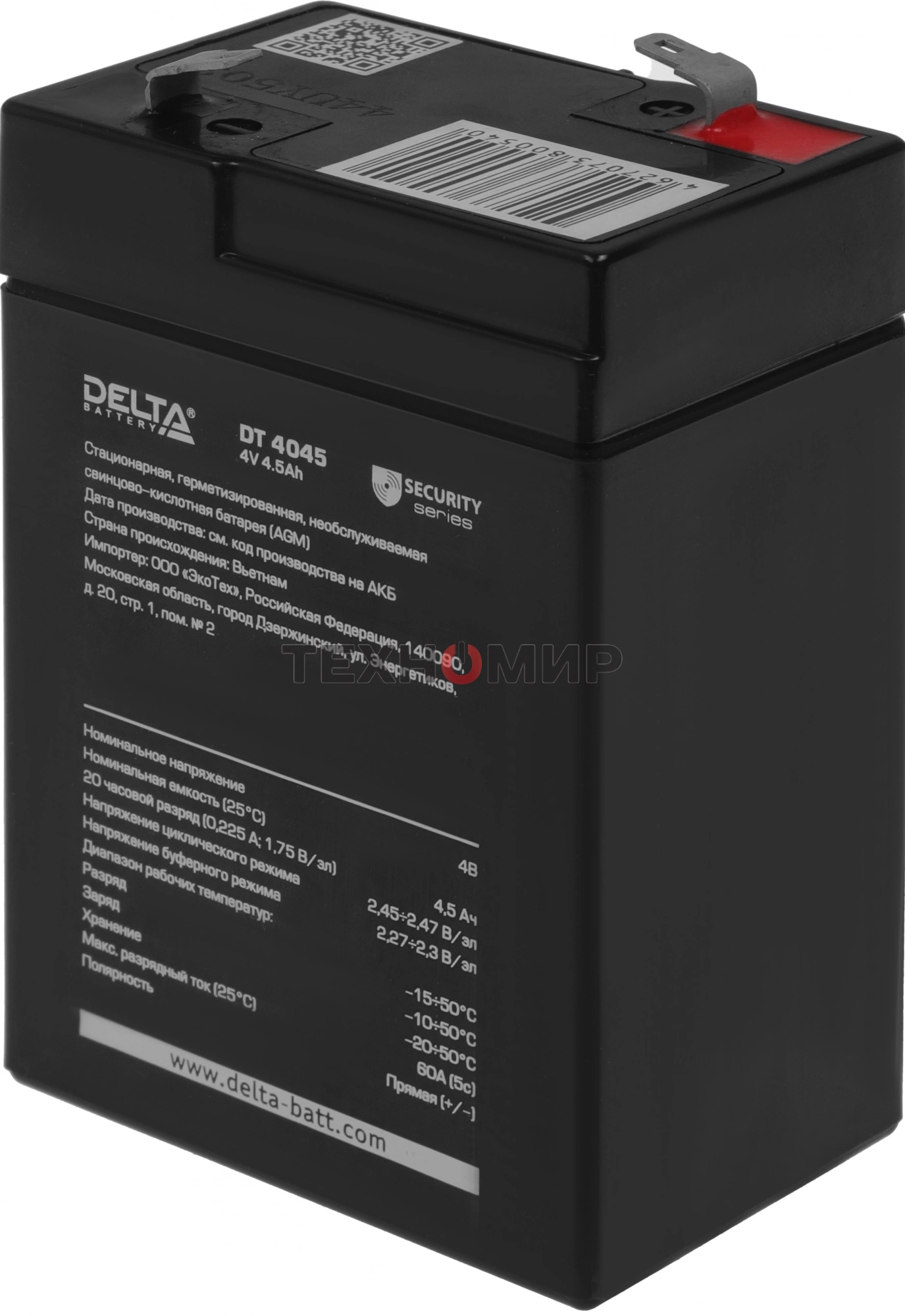 Батарея для ИБП Delta DT 4045 (4V, 4.5Ah)