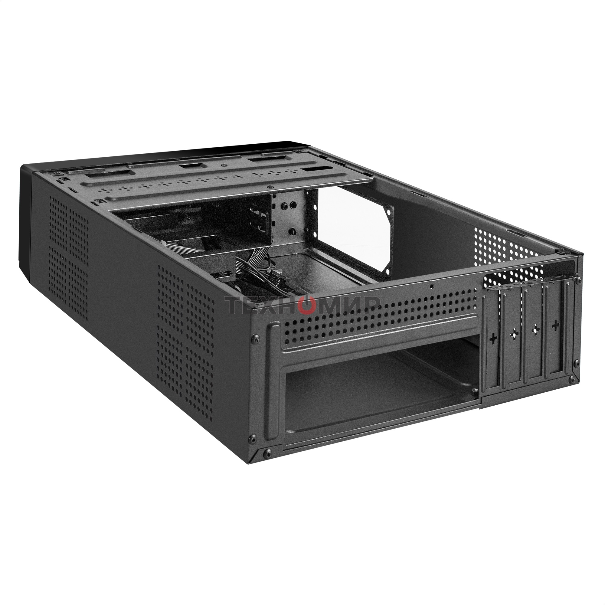 Компьютерный корпус Desktop ExeGate MI-208U2 (mini-ITX/mATX, без БП, 1хUSB+2хUSB 3.0, аудио, черный)