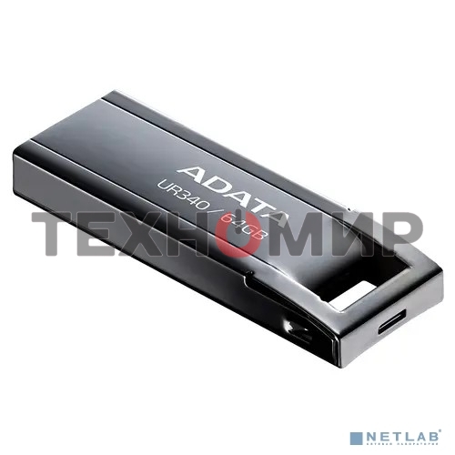 Флешка USB ADATA UR340 (AROY-UR340-64GbK), 64Gb, USB 3.2, R/W 100/30, черный