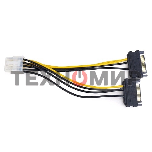 Разветвитель питания Cablexpert CC-PSU-83, 2xSATA->PCI-Express 8pin, для подключения в/к PCI-Е (8pin) к б/п ATX