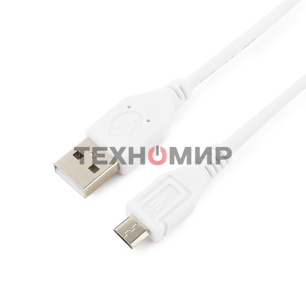 Кабель Gembird/Cablexpert AM/microBM 5P, 0.5м, экран, белый, пакет