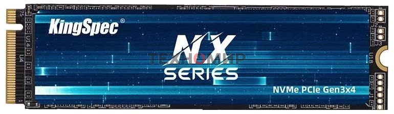 Накопитель SSD KingSpec NX-256, 256Gb, PCIe 3.0 x4, M.2 2280, NVMe, R/W 3400/3100