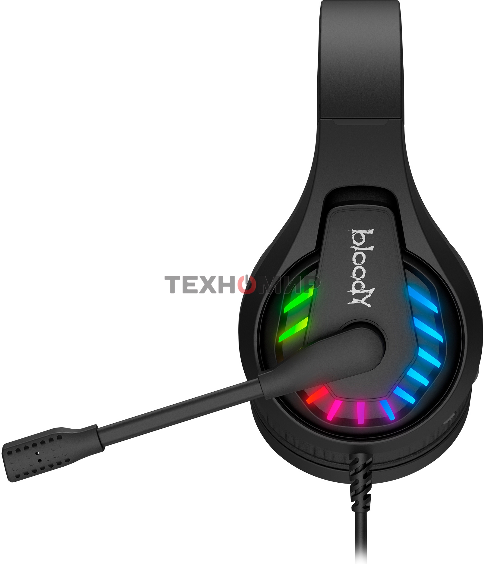 Гарнитура проводная с микрофоном A4Tech Bloody G230 черный 2м накладные USB оголовье (G230)