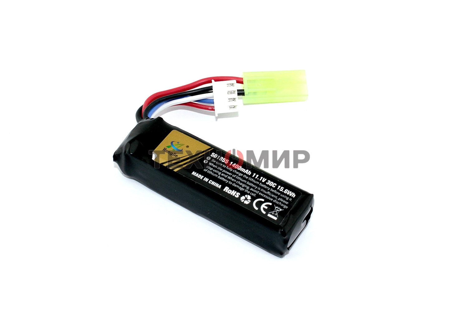 Портативный аккумулятор Li-Pol 11.1V 401855 1400mAh разъем mini Tamiya plug