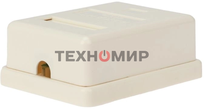 Розетка компьютерная Rexant 1-м ОП RJ45 CAT 5E бел.