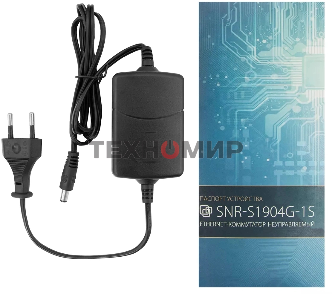 Коммутатор SNR SNR-S1904G-1S, 1Gbит/с, количество портов 4 шт, (L2)