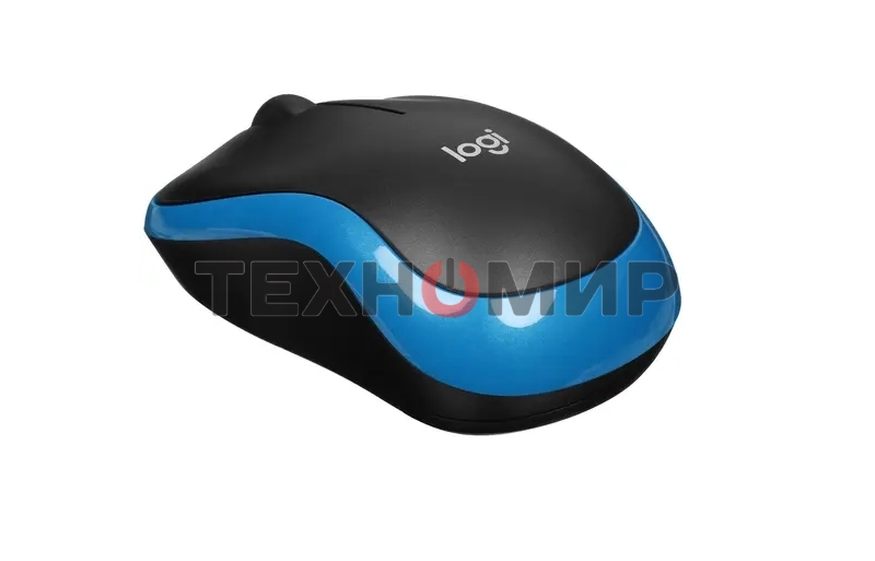 Мышь беспроводная Logitech M185 синий, 1000 dpi, радиоканал, USB, кнопки - 3