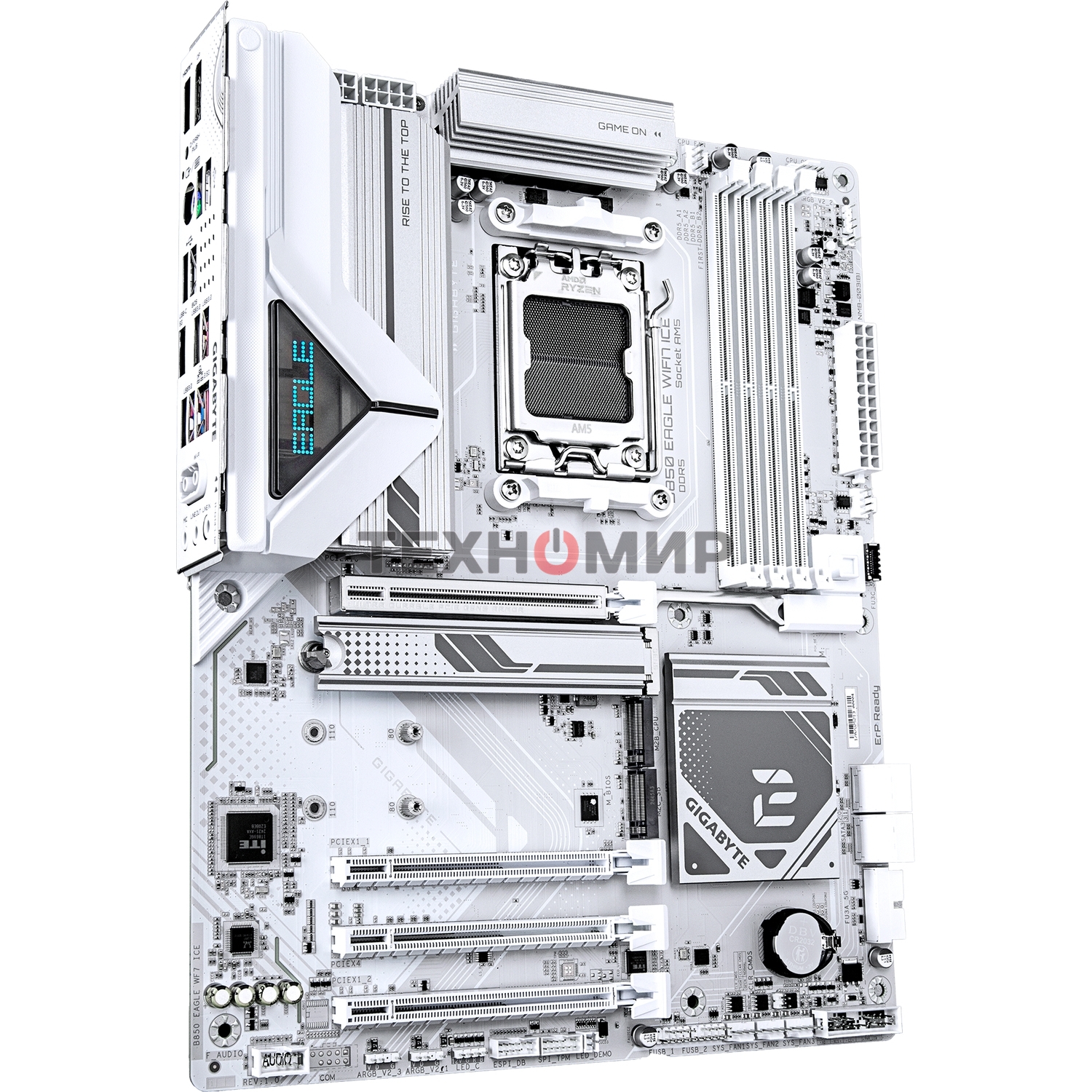 Материнская плата Gigabyte B850 EAGLE WIFI7 ICE, AM5, AMD B850, 4xDDR5, 4xSATA, 3xM.2, 1xPCIe 5.0 x16, 1xPCIe 4.0 x4, 2xPCIe 3.0 x1, 1xDP (v1.4), 1xHDMI, 1x2.5Gb LAN, Wi-Fi 7, Bluetooth 5.4, 1xUSB-C 5Gbps, 2xUSB-A 10Gbps, 2xUSB-A 5Gbps, 4xUSB-A 2.0, 3x3.5