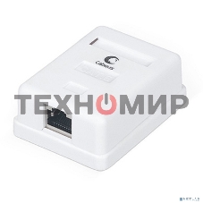 Розетка в сборе Cabeus, 1x RJ45(8P8C), кат. 6, экр., внешняя, белый, (WS-8P8C-Cat.6-SH-1)