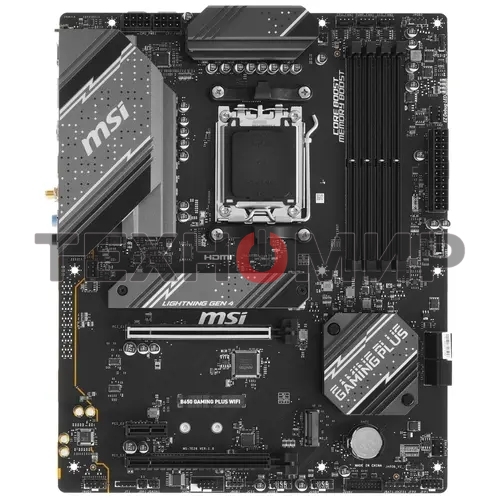 Материнская плата MSI B650M GAMING PLUS WIFI, AM5, AMD B650, 4xDDR5, 4xSATA, 2xM.2, 1xPCI-E 4.0 x16, 2xPCI-E x1, 1xHDMI, 1xDP, 1x 2.5Gb LAN, 4xUSB-A 3.2 Gen 1, 3xUSB-A 3.2 Gen 2, 1xUSB-C 3.2 Gen 2, 3x3.5 мм, 7.1, Micro-ATX