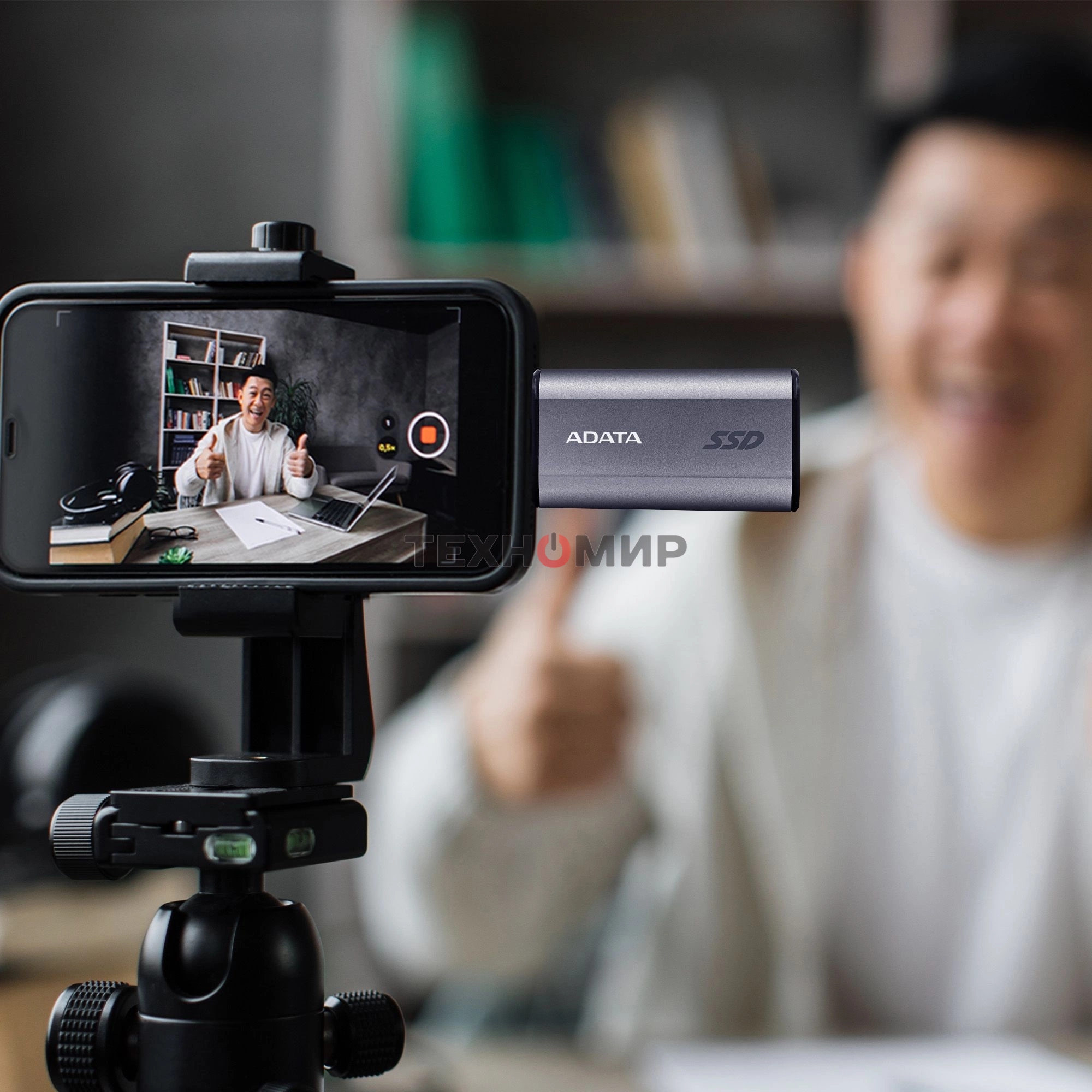 Внешний SSD ADATA SC750, 2TB, USB 3.2 Gen 2 Type-C, R/W 1050/1000, черный