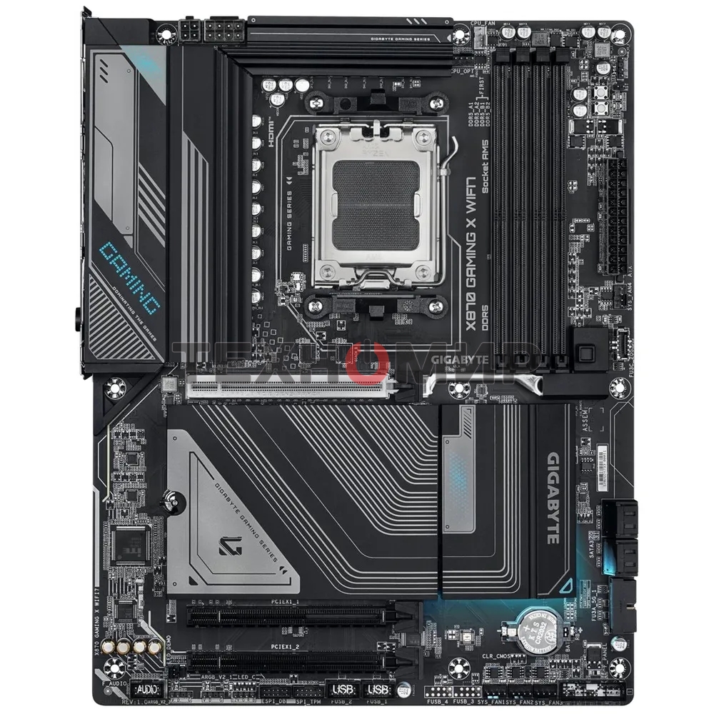 Материнская плата Gigabyte X870E AORUS ELITE WIFI7, AM5, AMD X870E, 4xDDR5, 4xSATA, 4xM.2, 1xPCI-E 5.0 x16, 1xPCI-E 4.0 x4, 1xPCI-E 3.0 x4, 1xHDMI, 1x 2.5Gb LAN, 4xUSB-A 3.2 Gen 1, 2xUSB-A 3.2 Gen 2, 4xUSB-A 2.0, 2xUSB-C 4.0, 2x3.5 мм, 7.1, ATX