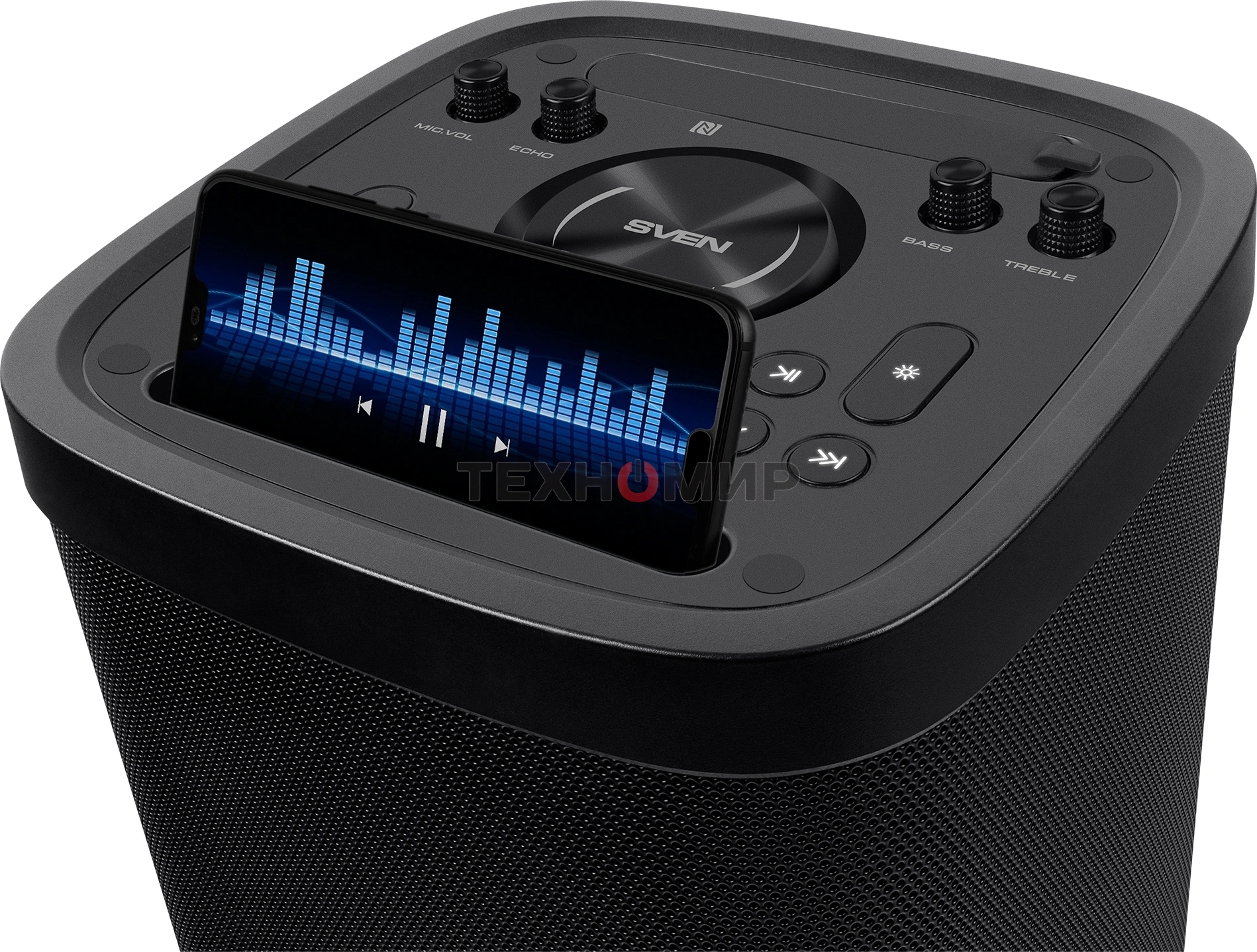 Колонка порт. Sven АС PS-930 черный 150W 1.0 BT/3.5Jack 7200mAh (SV-022402)