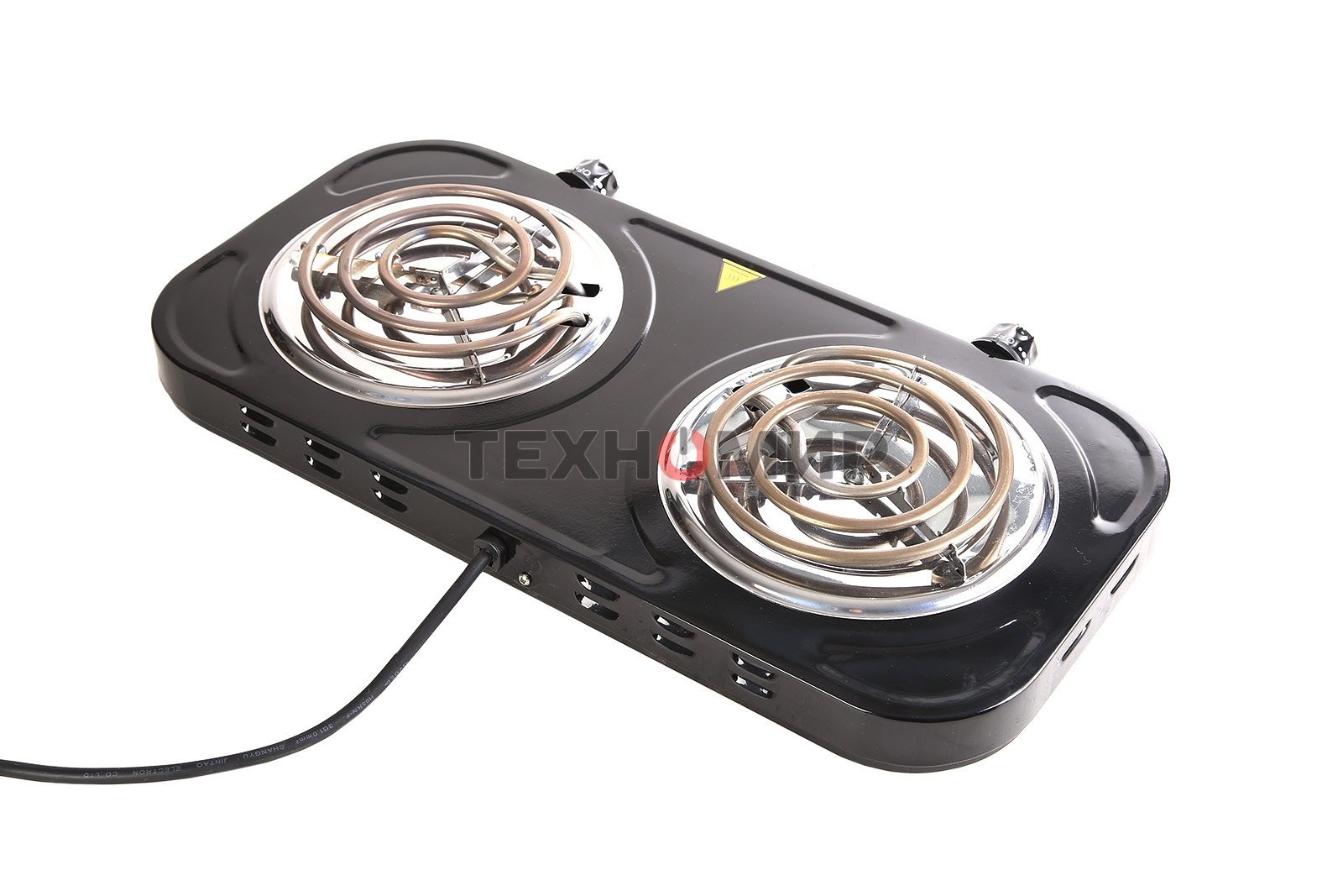 Плита настольная электрическая Energy EN-904В чёрный, 2 кВт, ТЭН, конфорки - 2, нержавеющая сталь, поворотные переключатели