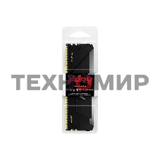 Оперативная память Kingston Fury Beast, DDR4, 32GB (1x32GB), 3200MHz, CL16, DIMM, с радиатором, RGB, черный