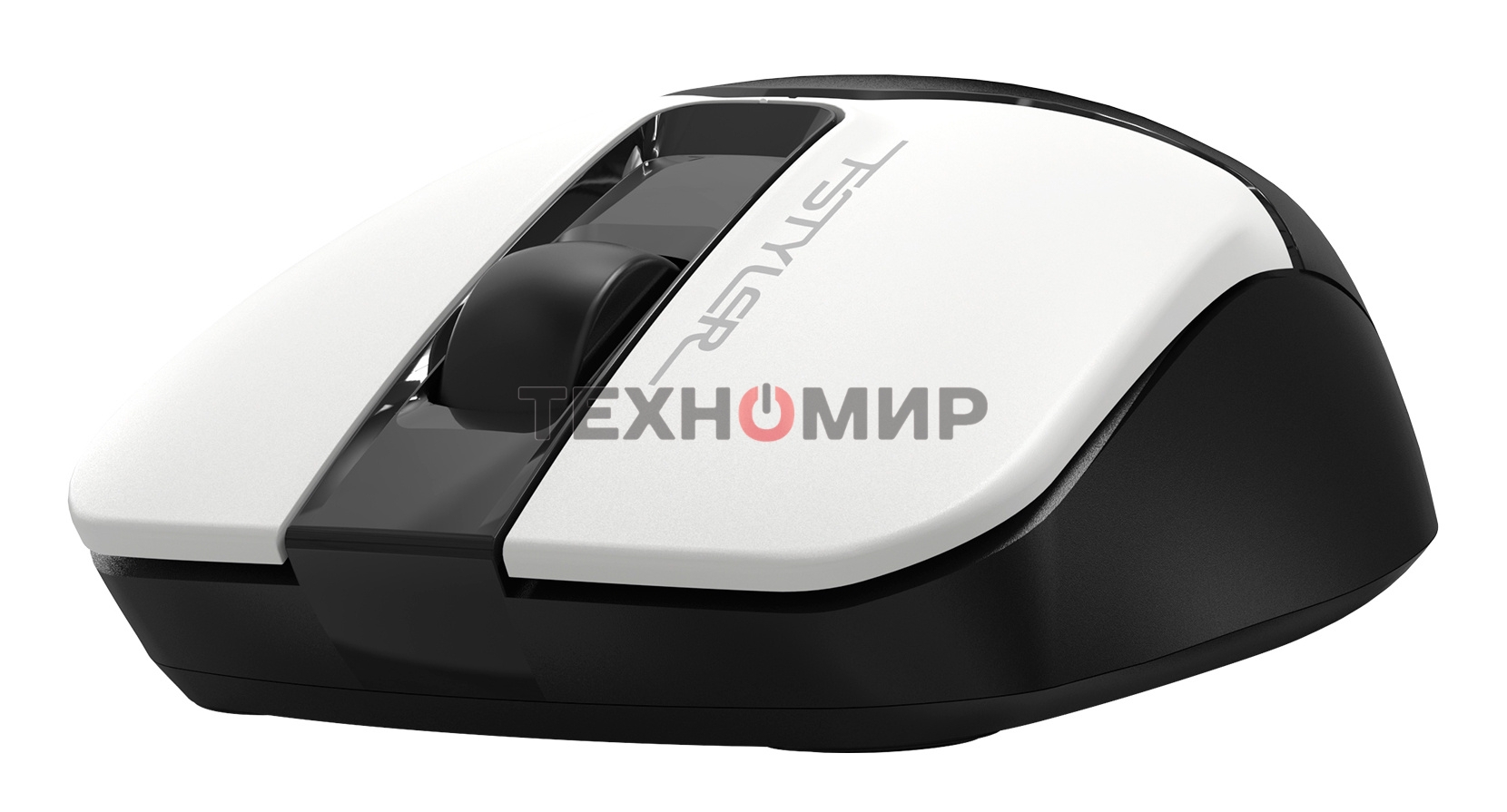 Мышь беспроводная A4Tech Fstyler FG12 белый/черный, 1200 dpi, радиоканал, USB, кнопки - 3