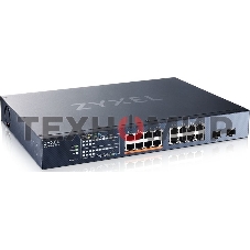 Коммутатор Zyxel NebulaFlex XMG1915-18EP-EU0101F 16x2.5Gbит/с 2SFP+ 8PoE++ 180W управляемый