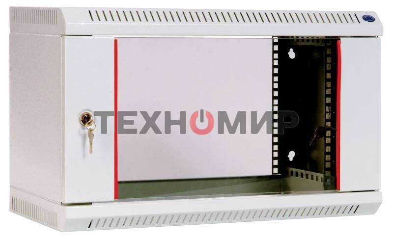 Шкаф телеком. настен, 6U, 600x650 дверь стекло (ШРН-6.650) (1 коробка)