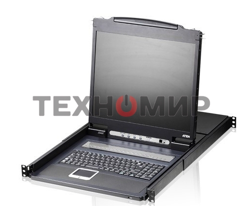 8-портовый KVM-переключатель с ЖК-дисплеем 19'' Slideaway SINGLE RAIL 8P PS/2-USB LCDKVM 19INCH