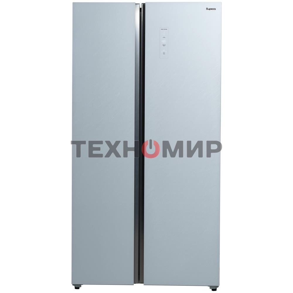 Холодильник Бирюса SBS 541 TWG текстурированное белое стекло двухкамерный 343/198 л морозилка слева, NoFrost, Side-by-side