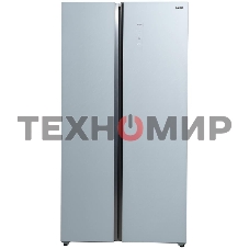 Холодильник Бирюса SBS 541 TWG текстурированное белое стекло двухкамерный 343/198 л морозилка слева, NoFrost, Side-by-side