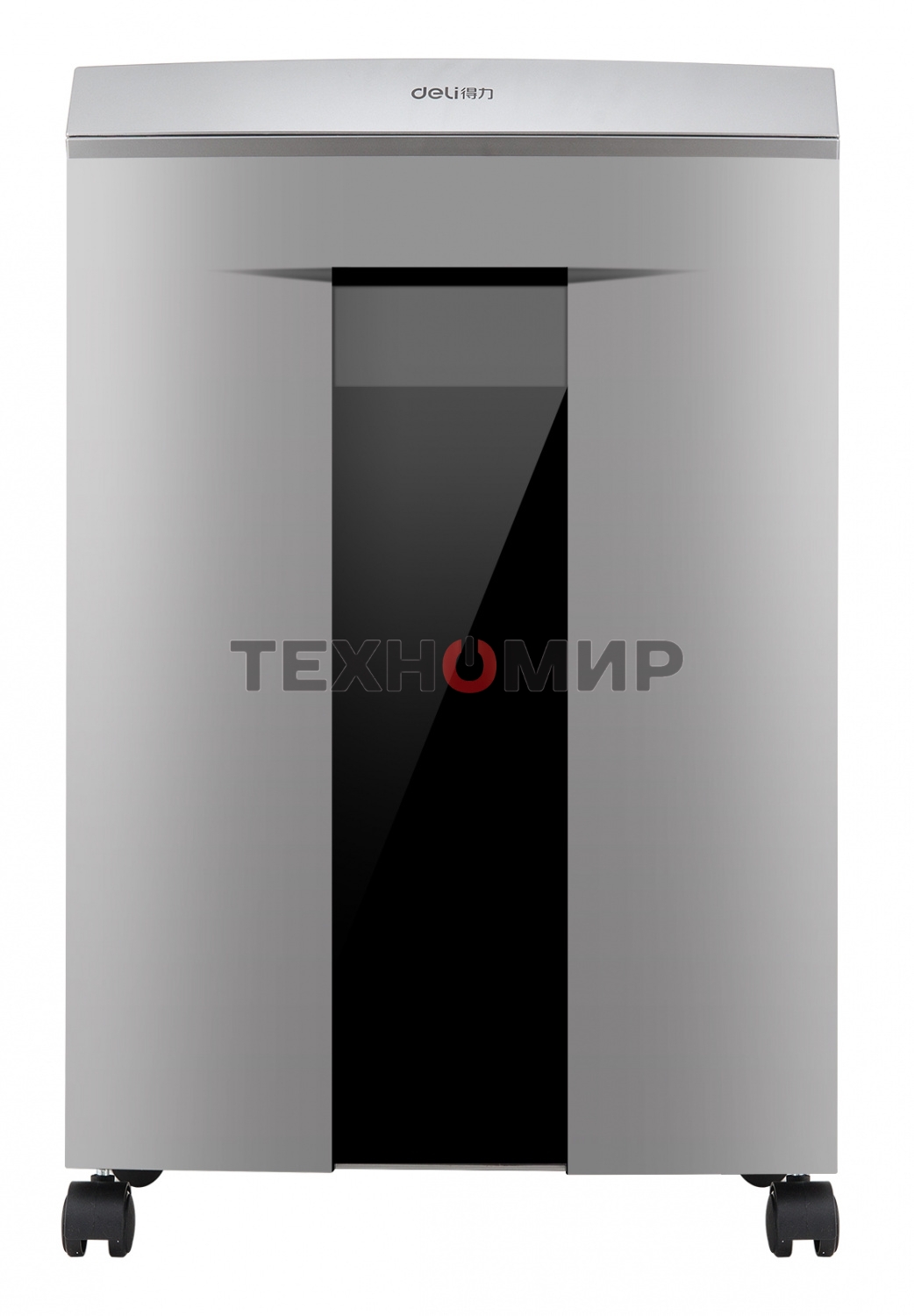 Шредер Deli 9958 серебристый с автоподачей (секр.P-4)/фрагменты/10лист./20лтр./скрепки/скобы