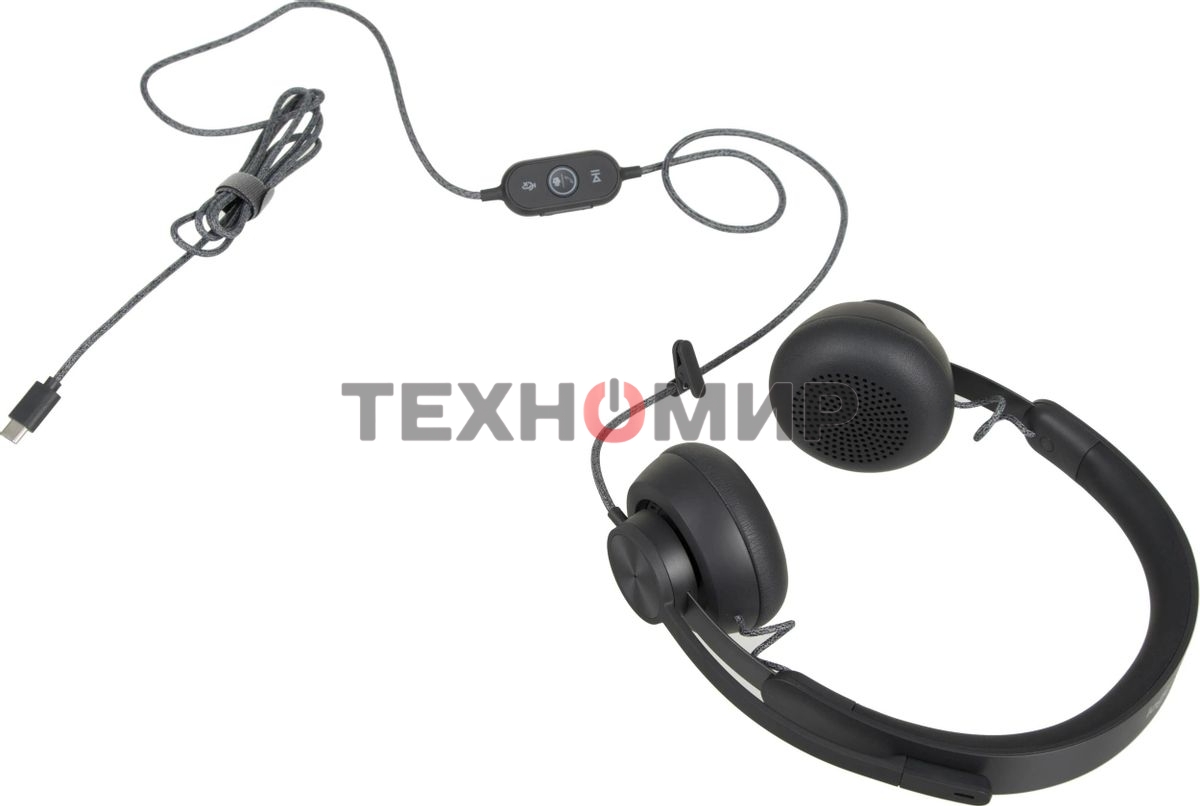 Гарнитура проводная Logitech Headset Zone Wired Teams Graphite