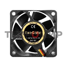 Вентилятор для корпуса ExeGate EX06025B3P-24 черный, 60 мм, 5100 об/мин, 34 дБ, 3 pin