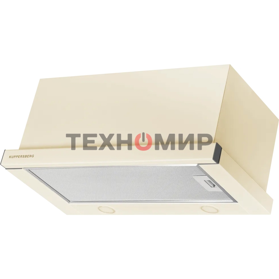 Вытяжка встраиваемая Kuppersberg SLIMTURBO 60 C телескопическая, ширина 60 см, отвод/рециркуляция, 1500 м3/час, механическое управление, 3 скорости, освещение 2х2 Вт, металлические жироулавливающие фильтры, угольный фильтр KF-ES (опция), 63.4 дБ, обратный