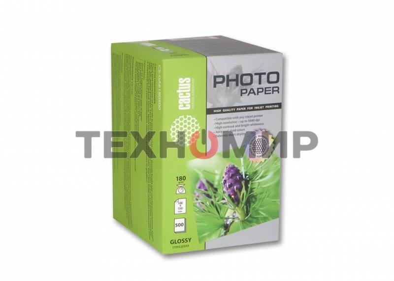 Фотобумага Cactus CS-GA6180500 глянцевая A6 180 г/м2 500 листов