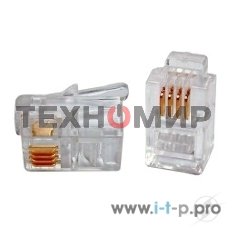 Вилка телефонная MP-4p4c, контакты 3m