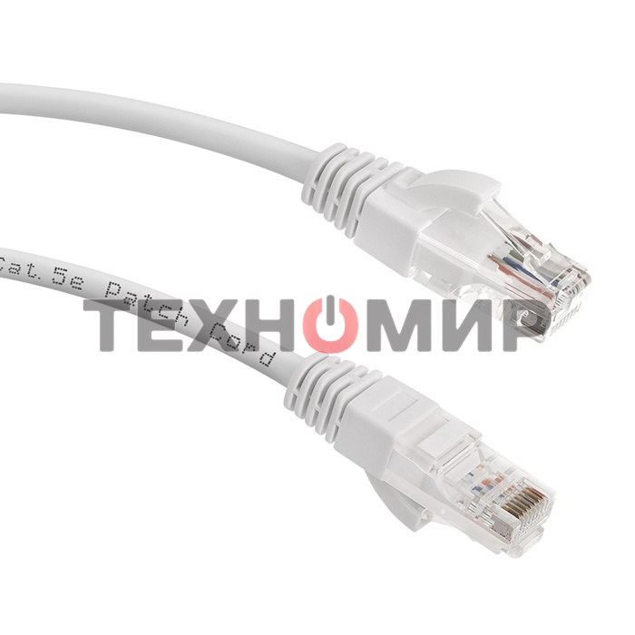 Патч-корд LANMASTER UTP LAN-PC45/U5E-1.0-WH вилка RJ-45-вилка RJ-45 cat.5е 1м белый LSZH (уп.:1шт)