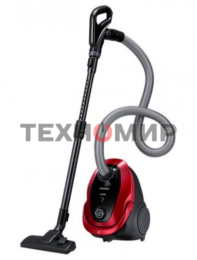 Пылесос Samsung VC20M257AWR красный, 460/2000 Вт, уборка сухая, пылесборник мешок 2.5 л