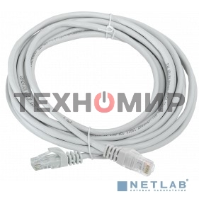Шнур коммутационный Cat.5e UTP 5м серый GENERICA