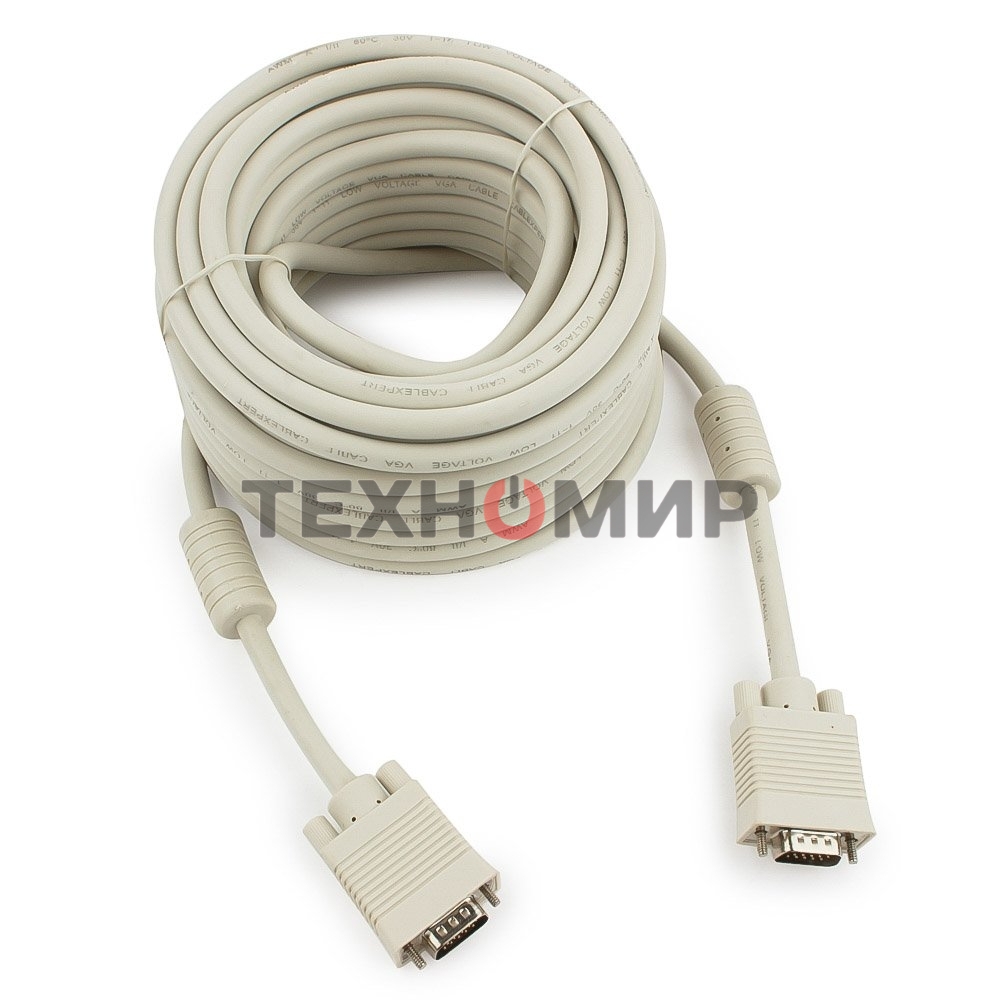 Кабель Gembird/Cablexpert VGA Premium,15M/15M,15м, тройн. экран,феррит. кольца,пакет