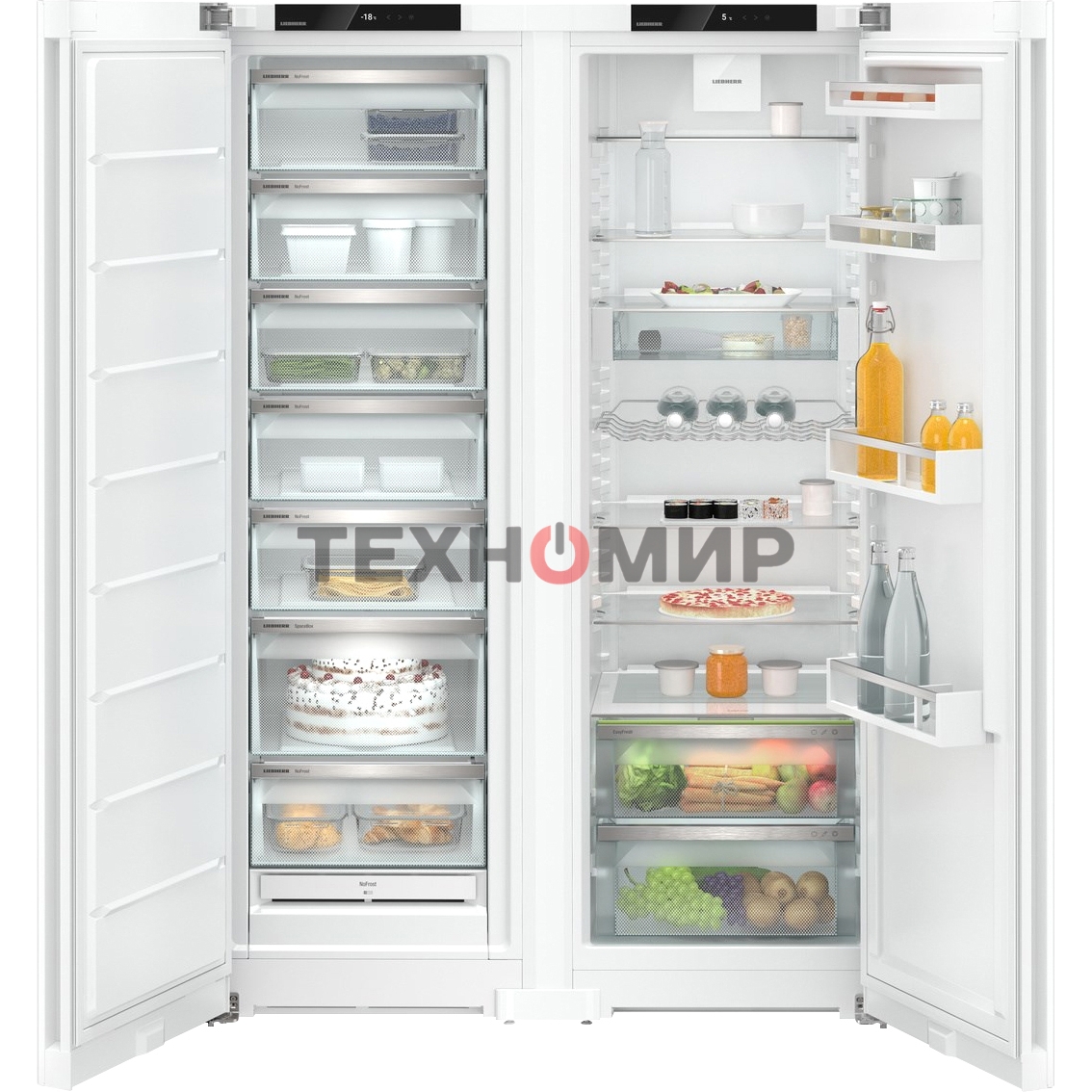 Холодильник Liebherr XRF 5220-22 001 (SFNd 5227-22 001 + SRd 5220-22 001) белый двухкамерный 398/271л морозилка сбоку, No Frost, Side by Side
