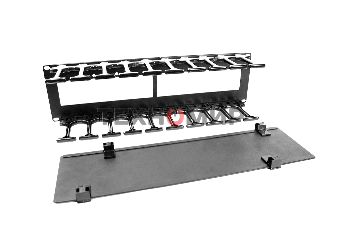 Органайзер кабельный горизонтальный с пластиковыми пальцами 19