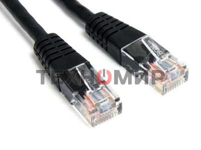 Патч-корд Lanmaster UTP TWT-45-45-0.5-BK вилка RJ-45-вилка RJ-45 кат.5е 0.5м черный ПВХ (уп.:1шт)