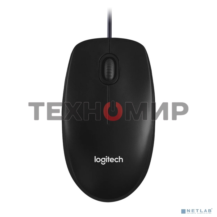 Мышь проводная Logitech M100/100R DARK/GREY (темно-серая/черная), 1000 dpi, USB, кнопки - 3